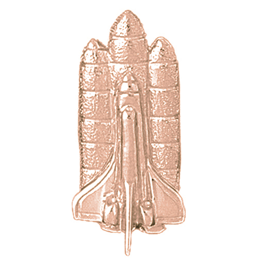 10K, 14K or 18K Gold Space Shuttle Pendant