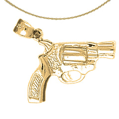 Revolver-Anhänger aus 10 Karat, 14 Karat oder 18 Karat Gold