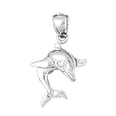 14K or 18K Gold Dolphin Pendant