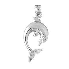 14K or 18K Gold Dolphin Pendant