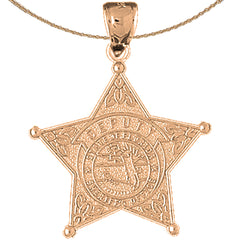 Colgante del Departamento del Sheriff del Estado de Florida en oro de 10 K, 14 K o 18 K