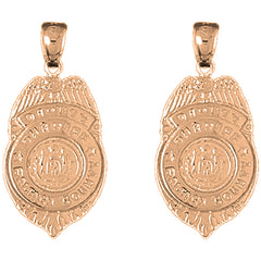 14K or 18K Gold 31mm Raleigh County Earrings