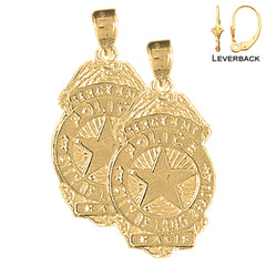 14K oder 18K Gold Ohrringe von Long Beach Police