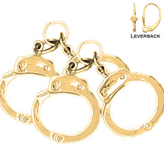 14K or 18K Gold Motorcycle Officer Pig Earrings