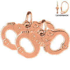 14K or 18K Gold Handcuffs Earrings