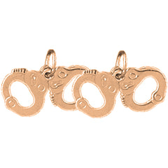 14K or 18K Gold 16mm Handcuffs Earrings
