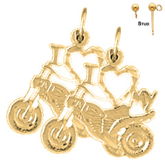 10 mm Handschellen-Ohrringe aus Sterlingsilber (weiß- oder gelbvergoldet)