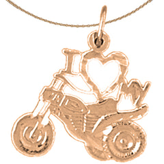 Anhänger „I Love My Trike“ aus 14 Karat oder 18 Karat Gold