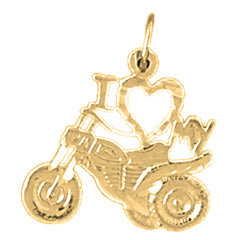 14K or 18K Gold I Love My Trike Pendant