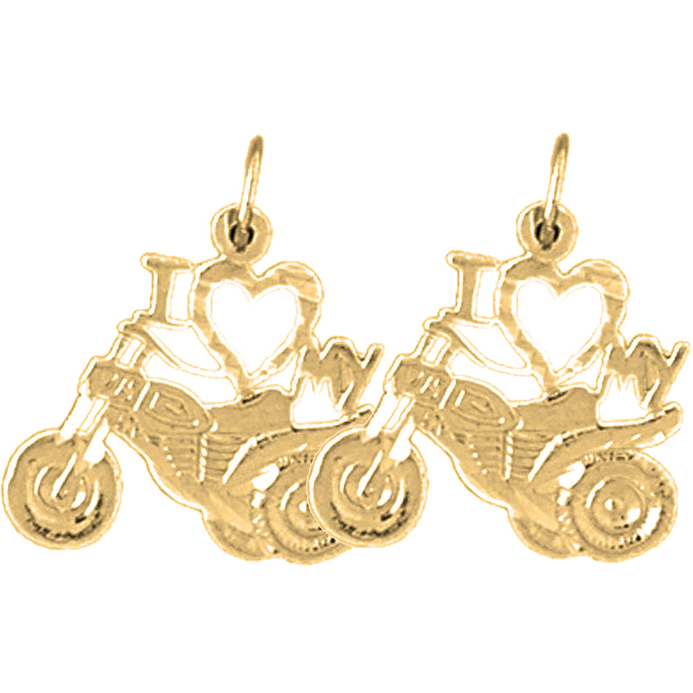 14K or 18K Gold 10mm Handcuffs Earrings