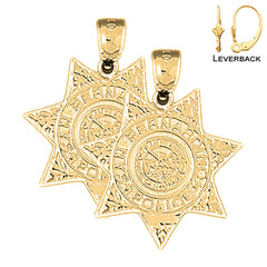 14K or 18K Gold San Bernardino Police Earrings