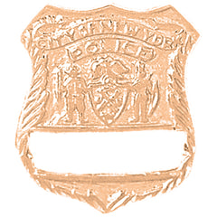 Colgante de policía de Nueva York de oro de 10K, 14K o 18K