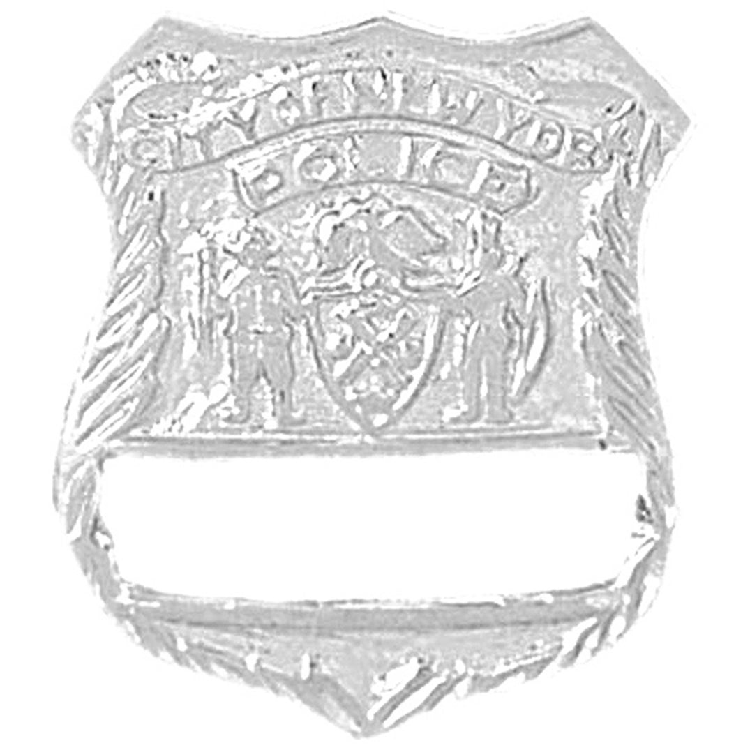 10K, 14K or 18K Gold New York Police Pendant