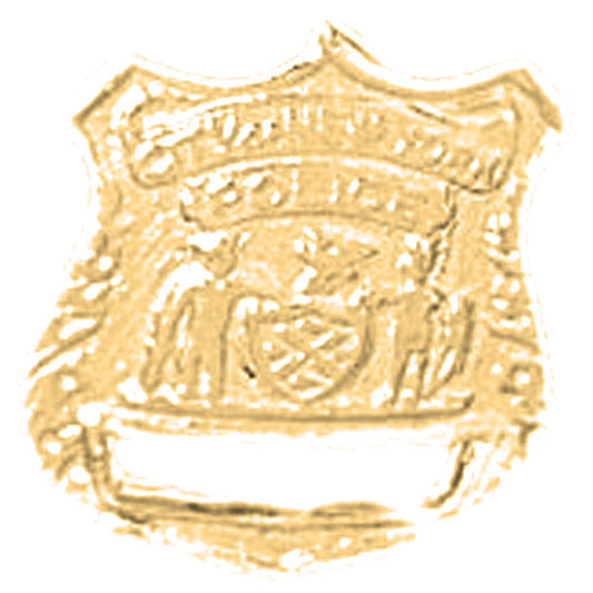 14K or 18K Gold New York Police Pendant