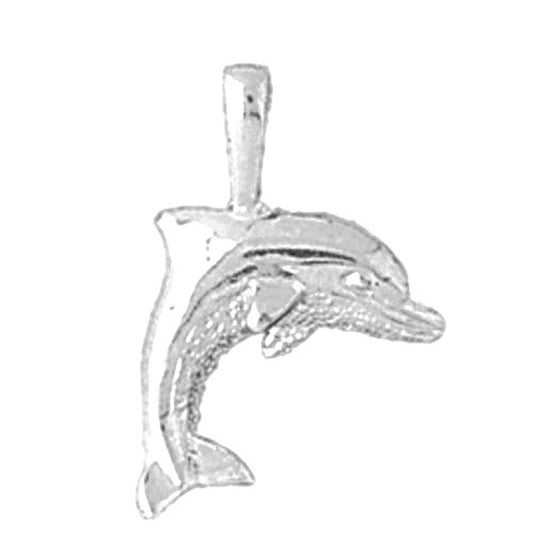 14K or 18K Gold Dolphin Pendant