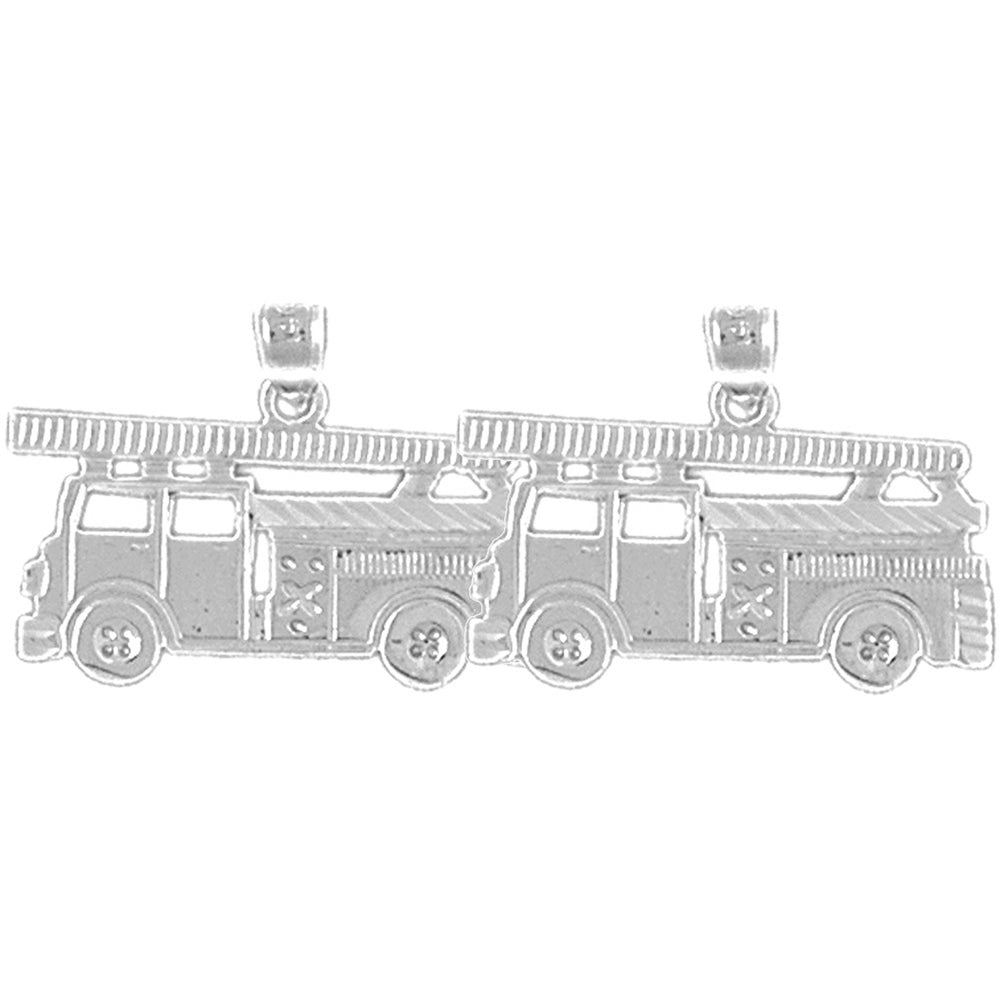 Sterling Silver 30mm Fireman's Ladder Earrings