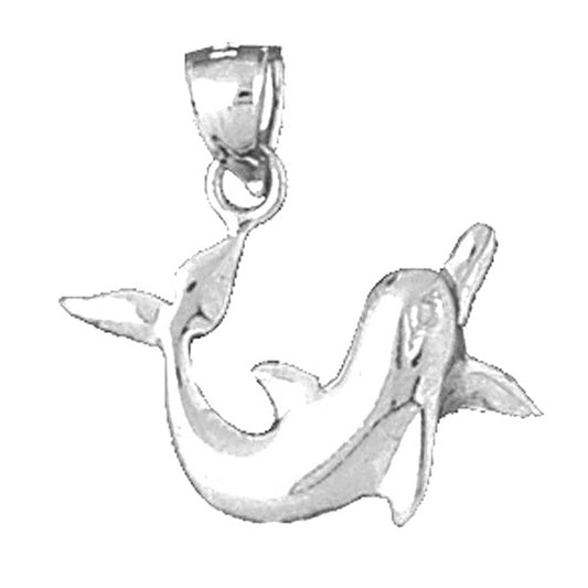 14K or 18K Gold Dolphin Pendant