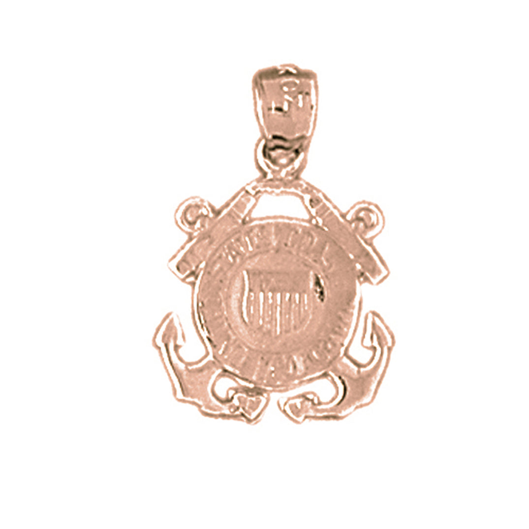 14K or 18K Gold United States Navy Logo Pendant