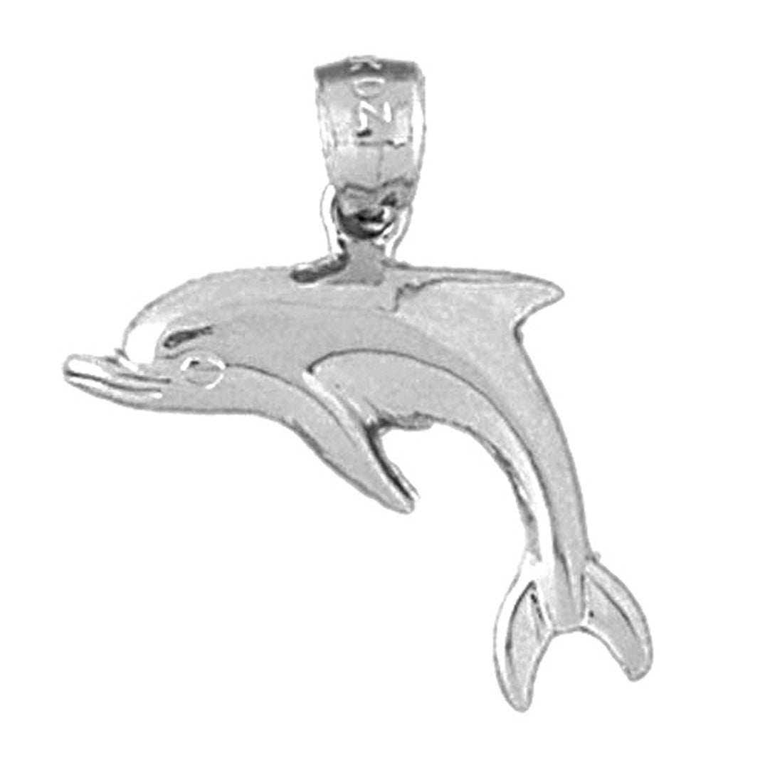 14K or 18K Gold Dolphin Pendant