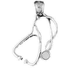 10K, 14K or 18K Gold Stethoscope Pendant