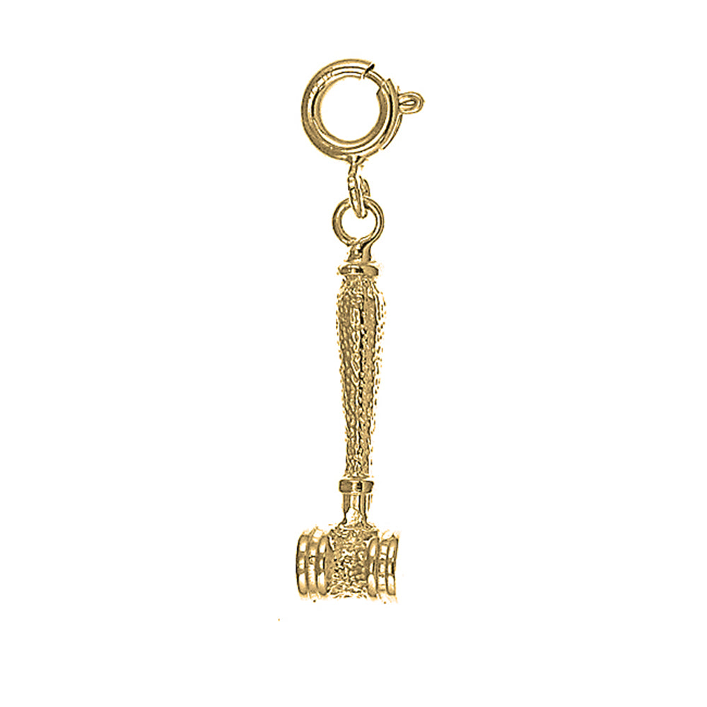 14K or 18K Gold Gavel Pendant