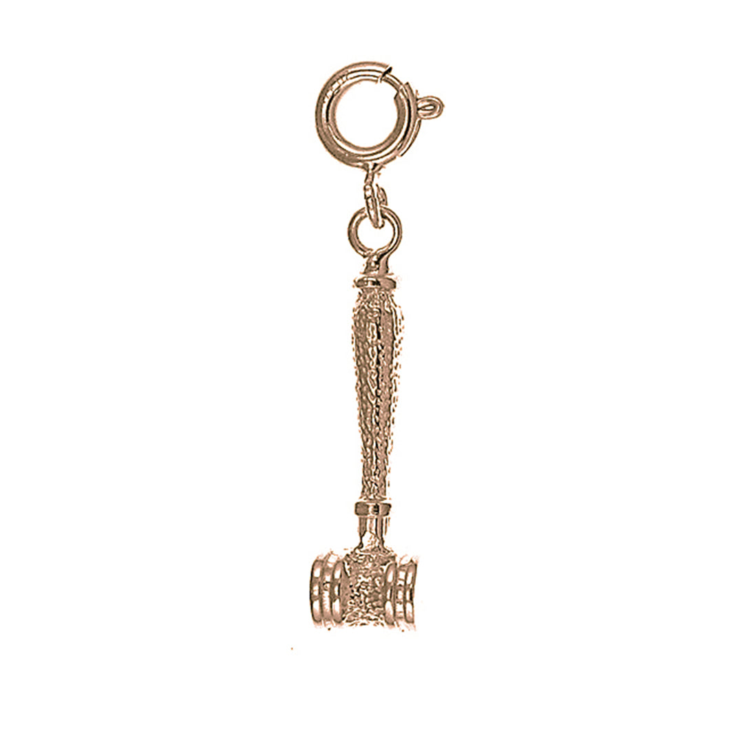 14K or 18K Gold Gavel Pendant