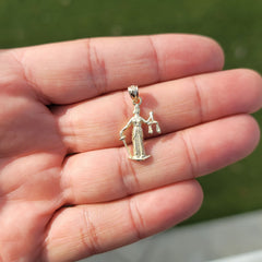 14K or 18K Gold Lady Of Justice Pendant