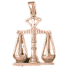 10K, 14K or 18K Gold Weights Of Justice Pendant