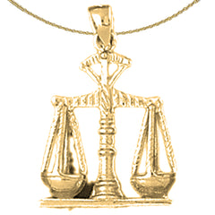 10K, 14K or 18K Gold Weights Of Justice Pendant