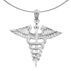 14K or 18K Gold Caduceus Pendant