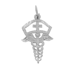 14K or 18K Gold Caduceus Pendant