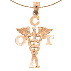 14K or 18K Gold C.O.T.A. Children's Organ Transplant Association Pendant