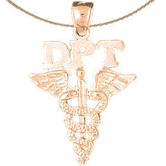 14K or 18K Gold D.P.T. Doctor Of Physical Therapy Pendant