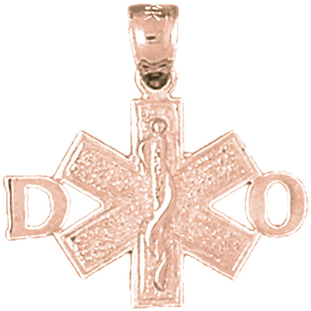 14K or 18K Gold D.O. Doctor Of Osteopathic Medicine Pendant
