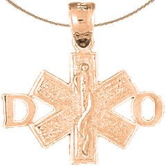 14K or 18K Gold D.O. Doctor Of Osteopathic Medicine Pendant