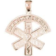 10K, 14K or 18K Gold Medical Alert Caduceus Pendant