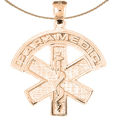 10K, 14K or 18K Gold Medical Alert Caduceus Pendant