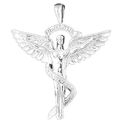 10K, 14K or 18K Gold Medical Alert Caduceus Pendant