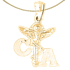 14K or 18K Gold C.A. Pendant