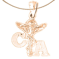 14K or 18K Gold C.A. Pendant