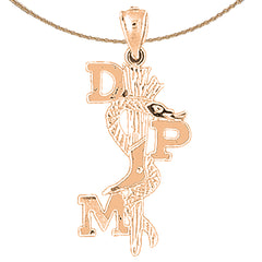 14K or 18K Gold D.P.M. Doctor Of Podiatric Medicine Pendant