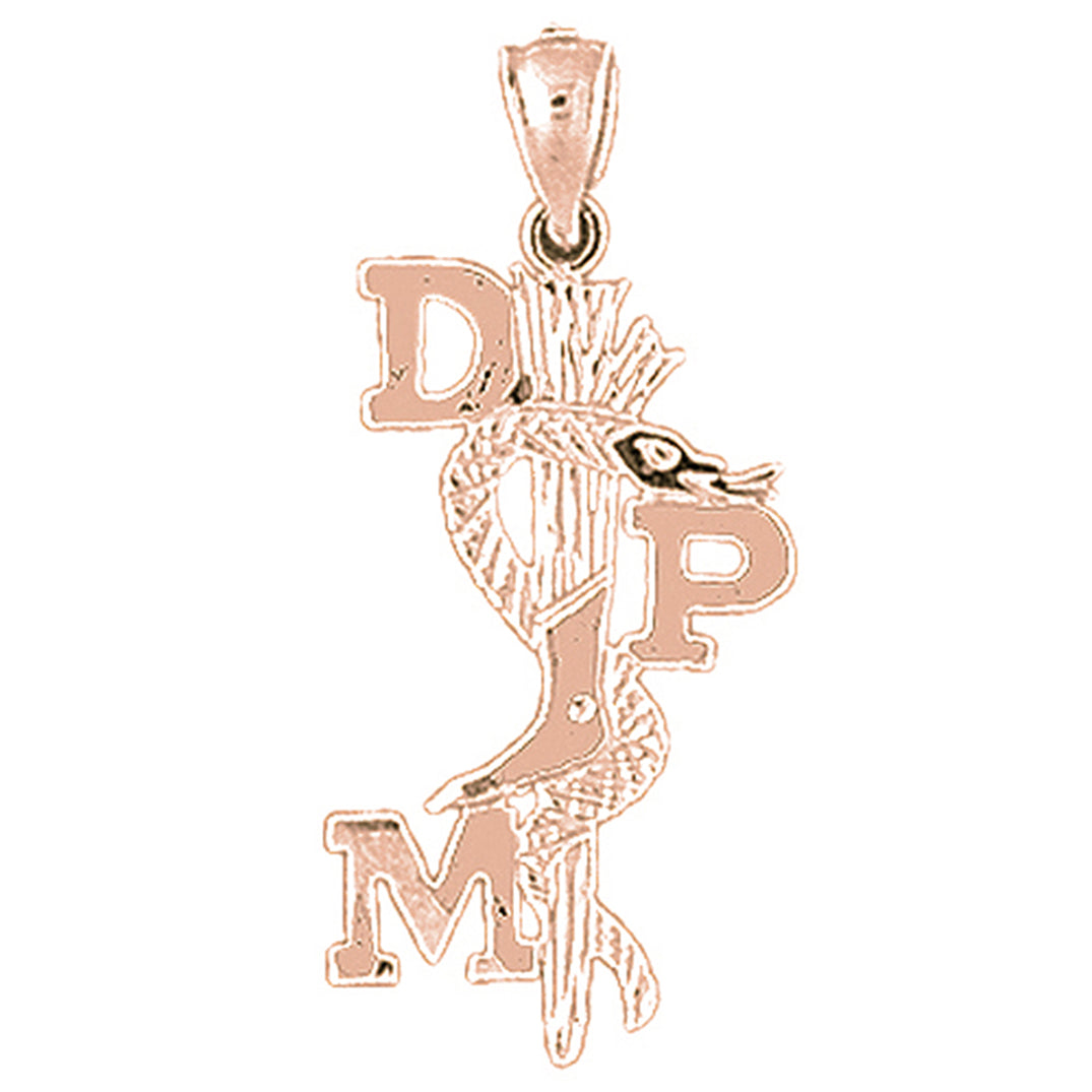 14K or 18K Gold D.P.M. Doctor Of Podiatric Medicine Pendant