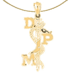 14K or 18K Gold D.P.M. Doctor Of Podiatric Medicine Pendant