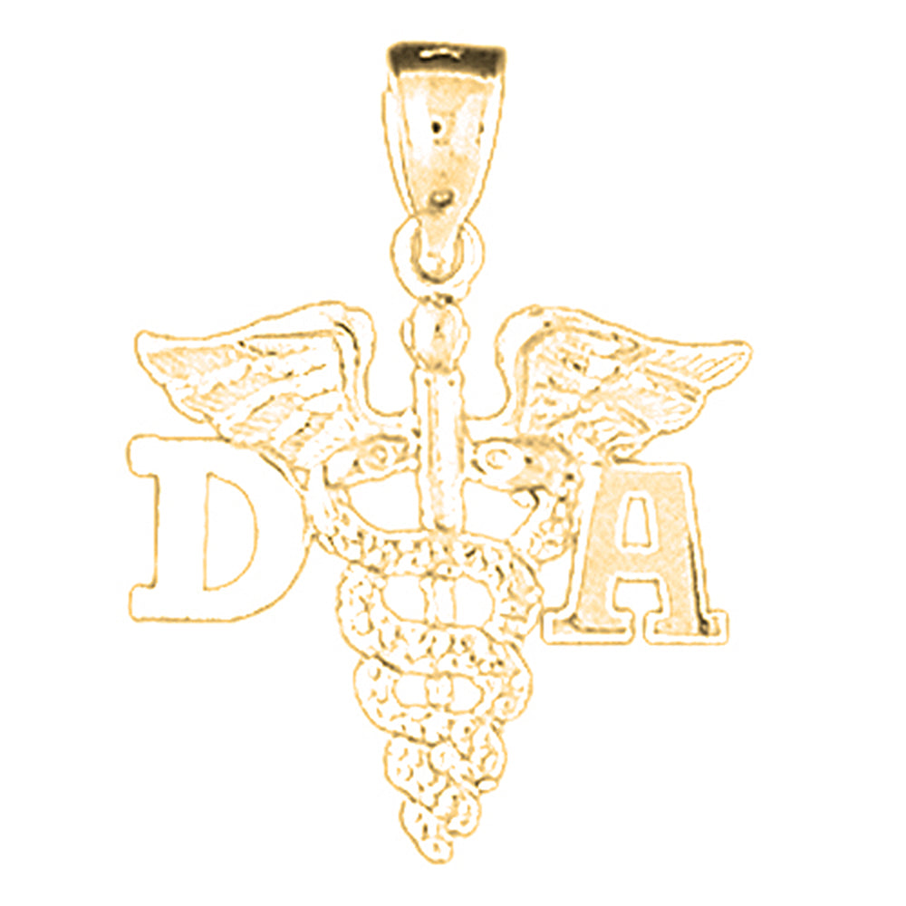 14K or 18K Gold D.A. Pendant