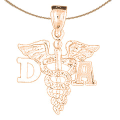 14K or 18K Gold D.A. Pendant