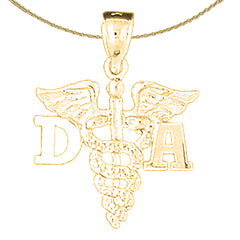 14K or 18K Gold D.A. Pendant