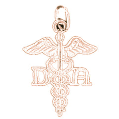 14K or 18K Gold D.A. Pendant