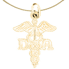 14K or 18K Gold D.A. Pendant