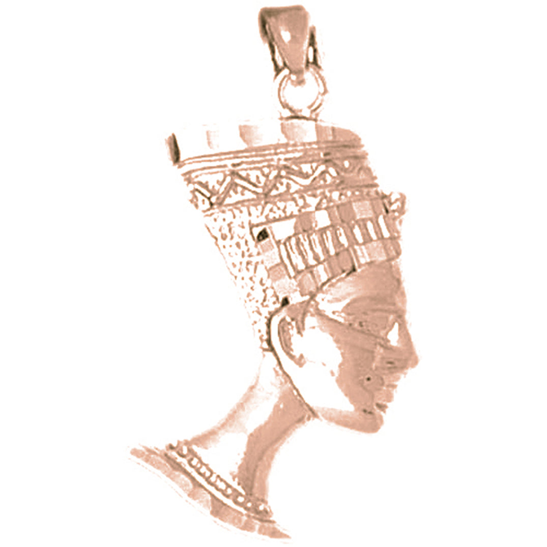 10K, 14K or 18K Gold Nefertiti Pendant