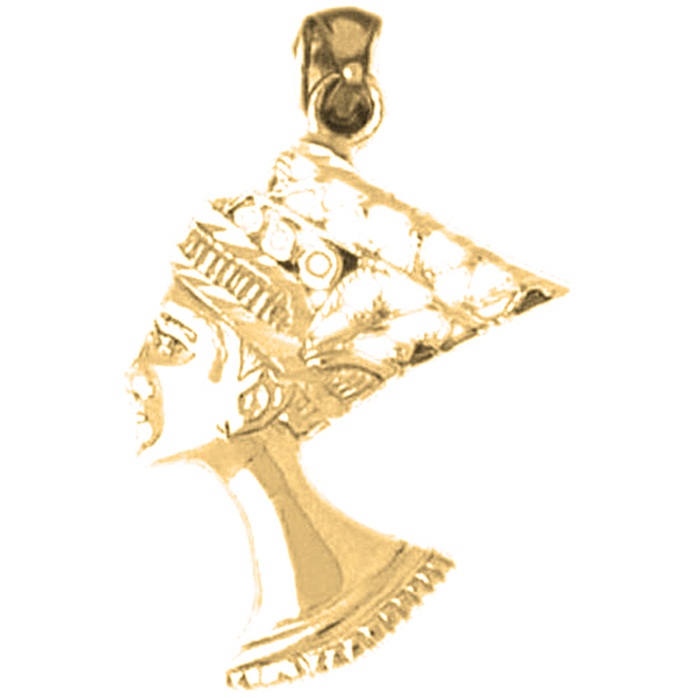 10K, 14K or 18K Gold Nefertiti Pendant